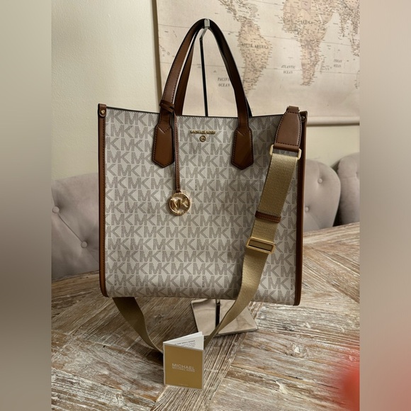 Michael Kors MK Logo Crossbody Tote - Picture 6 of 14